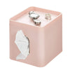 IDesign Facial Tissue Box Cover for Bathroom and Vanity Countertops, 6.1" x 5.15" x 5.4", The Cade Collection, Blush