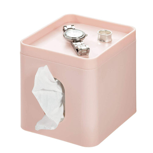 IDesign Facial Tissue Box Cover for Bathroom and Vanity Countertops, 6.1