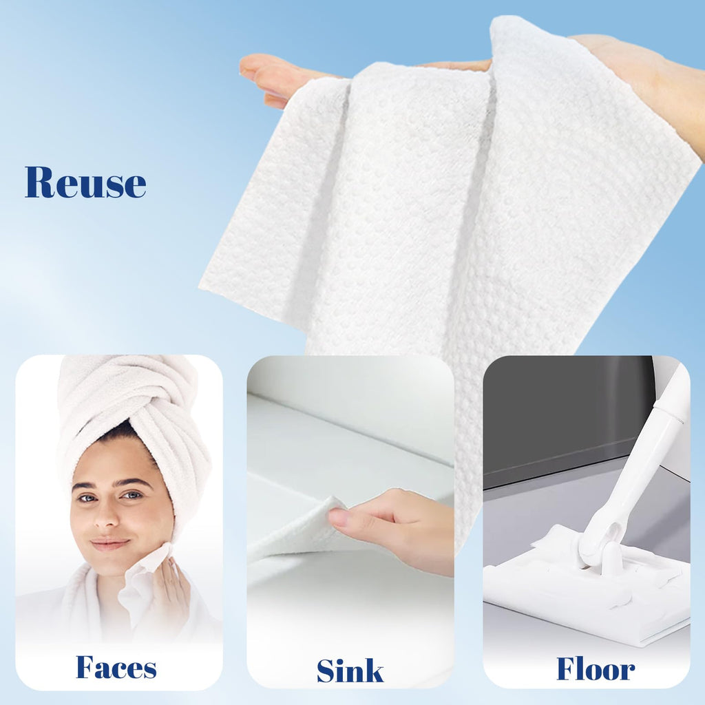 ITO Face Towels, Ultra-Soft & Extra Thick Cleansing Towels for Sensitive, Dry & Oily Skin, Facial Tissue, Makeup Remover Disposable Towels (60 Count (Pack of 3))