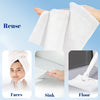 ITO Face Towels, Ultra-Soft & Extra Thick Cleansing Towels for Sensitive, Dry & Oily Skin, Facial Tissue, Makeup Remover Disposable Towels (60 Count (Pack of 1))