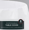 HOUZZKINGZ USA Paper Tablecloths for Round Tables | 82'' - 6 Pack | White Paper Disposable Tablecloth | 3-Ply Premium Paper & Plastic Table Cloths for Parties Disposable, (WPPRTC-6)