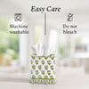 CPC 100% Cotton Ruffle Block Print Tissue Box Cover, Emerald Green