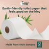 ecoHiny Premium Bamboo Toilet Paper 12 Mega Rolls 3ply 350 Sheets PFAS Free
