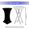 Spandex Black Cocktail Table Covers for 30-32 Inch High Top Pub 2 Pack
