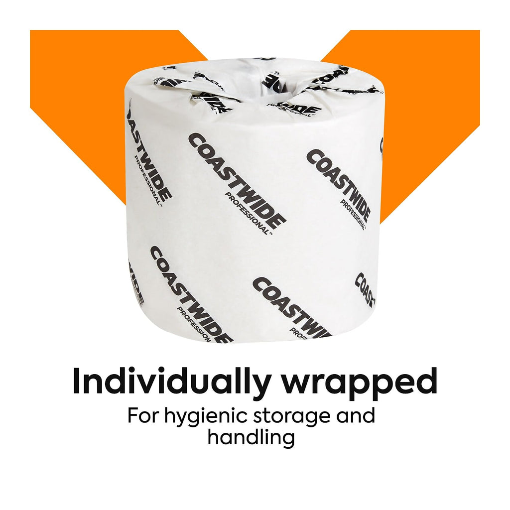 Coastwide Professional Recycled Toilet Paper, 2-Ply, 80 Rolls