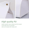 Aguoqwen 1PCS PU Leather Tissue Box Cover, Rectangle Facial Paper Organizer Dispenser, Modern Tissue Case Holder for Vanity Countertop Nightstands Living Room Office Desk Car (White)