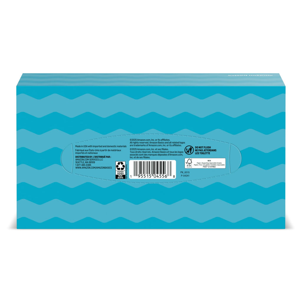 Amazon Basics Facial Tissue, 2-Ply, 1920 Count, 12 Packs of 160, Packaging May Vary