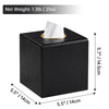 MEIBOOCH Square Tissue Box Cover with Magnetic Closure, Black