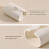Haocoott Tissue Box Cover Rectangle, Travertine Look, Curved Open, Cream
