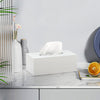 Acrylic Tissue Box Cover Rectangle, PITBVO White Tissue Box Holder