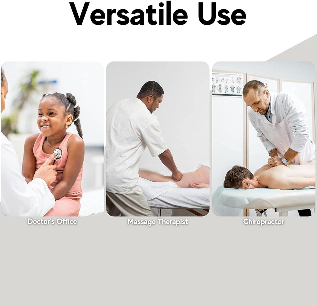 Vakly Exam Table Paper Roll 18" x 125' (Pack of 4) – Disposable White Crepe Paper for Medical, Spa, Chiropractic & Massage Tables