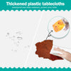 tujol White 6 Pack Plastic Table Cloth 54" x 108", Disposable Tablecloths Rectangle Table Cover, Plastic Tablecloths for Parties