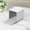 Cretkhp PU Leather Square Tissue Box Cover Tissue Box Holder Cube (Ivory)
