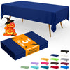 Smiry Disposable Table Cloth 3 Pack, 54 x 108 Inch Waterproof Plastic Tablecloth, Decorative Rectangle Table Covers for Party, Birthday, Picnic, Navy