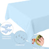 JCTHKUKU 2 Pack Light Blue Tablecloth Disposable Baby Blue Table Covers 54" x 108" Blue Pastel Table Cloths for Parties Bridal Shower Engagement Wedding Birthday BBQ Picnic Indoors & Outdoors Party