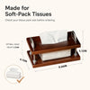 TNCANJU Wooden Tissue Box Holder for Soft Packs, Rectangular Cover, Walnut