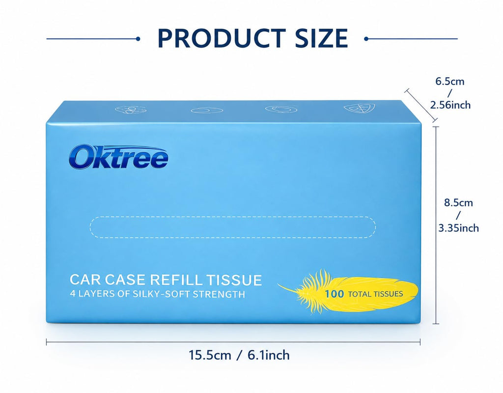 Oktree Tissues, 4-Ply Ultra Soft Facial Tissues, 4 Packs