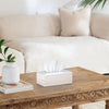 SILUT Shiny White Rectangle Acrylic Tissue Box Cover