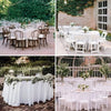HOUZZKINGZ USA Paper Tablecloths for Round Tables | 82'' - 6 Pack | White Paper Disposable Tablecloth | 3-Ply Premium Paper & Plastic Table Cloths for Parties Disposable, (WPPRTC-6)