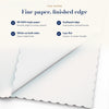 Disposable Paper Placemats, 100 Count, 10 x 14 Inch Scalloped, White