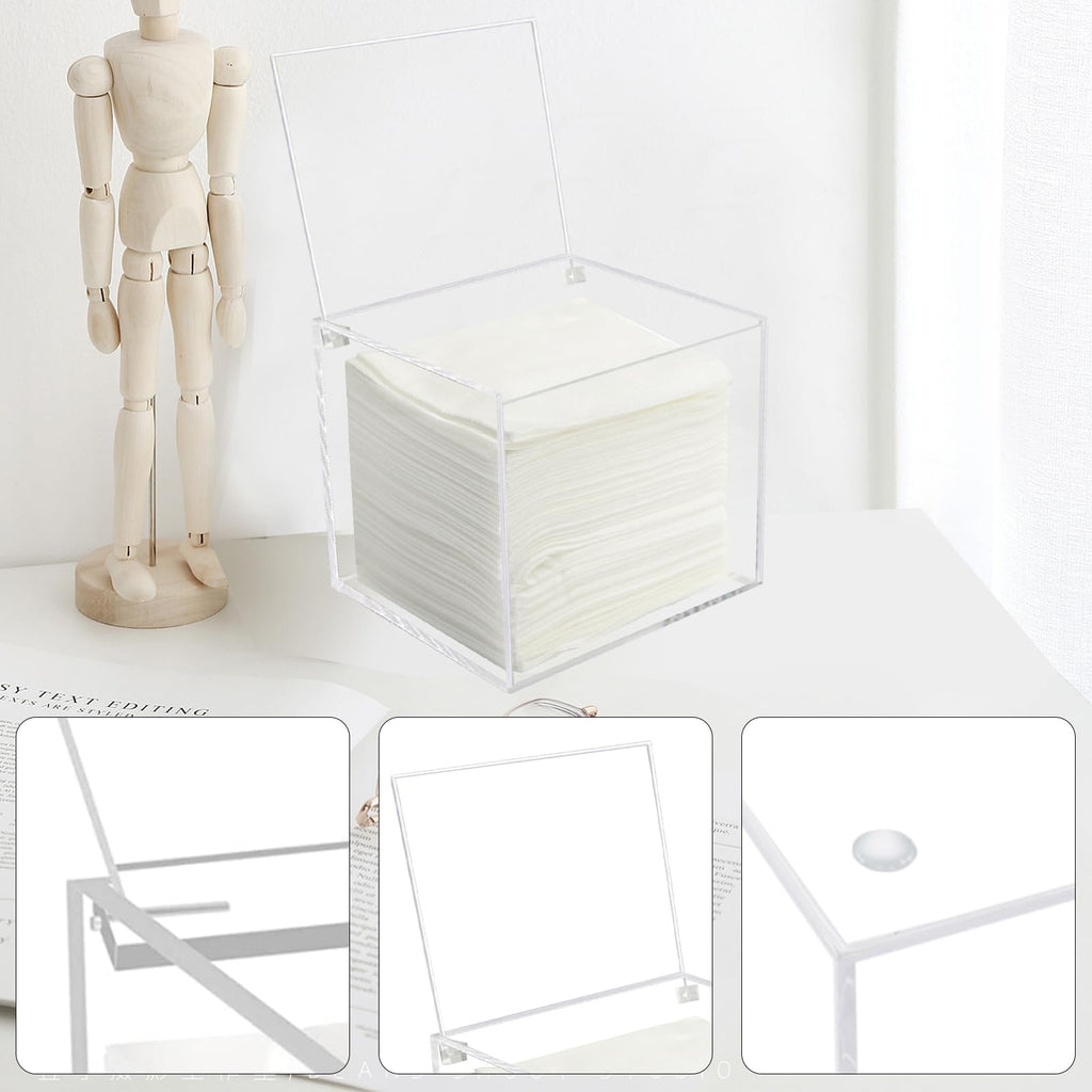Disposable Face Towel Holder Storage Box Acrylic Facial Towels Container
