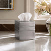 Monarch Abode Tissue Box Cover Square – Handcrafted Border Embossed Pewter Metal Tissue Holder Box for Bathroom Accessory, Aesthetic Decorative Facial Napkin Cube for Modern Home Decor