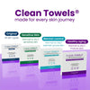 Clean Skin Club Clean Towels XL® Original 50 Ct + Healthy Aging 10ct Travel Pack Duo, 100% USDA Biobased Disposable Face Towels, Makeup Remover Dry Wipes, Ultra Soft, Smooths Fine Lines & Wrinkles
