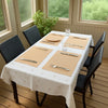 Ur-Way Kraft Paper Placemats Pack: 10 x 14 inch Light Brown Scalloped Edged Disposable Kraft Paper Place Mats for Dining - Perfect for Rustic Farmhouse, Wedding, or Holiday Table Decor