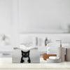 PaJiaNi Cute Black Cat Leather Tissue Box Cover for Bathroom Decor,Fun Cat Toilet Paper Box Holder,Funny Decorative Facial Paper Case for Living Room Bathroom Office Desk,9.8x5.9x5.9In
