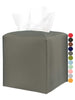 Tissue Box Cover Tissue Holder – Square Leather Tissue Cover Box with Bottom Belt [JESMINI, Dark Grey] Decorative Tissue Box Holder for Bathroom/Night Stands/Office