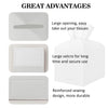 PARIERIS Tissue Box Cover Holder Square Tissue Cube Cover PU Leather Tissue Organizer with Bottom Belt for Bathroom, Tabletop, Car, Night Stands, Office, Home, Kitchen (1, White)