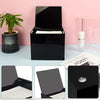 Disposable Face Facial Towel Holder Storage Box Acrylic Container, Black