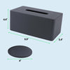 Lorteme Tissue Box Cover Rectangle, Decorative PU Leather Tissue Holder