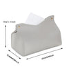 Aguoqwen 1PCS PU Leather Tissue Box Cover, Rectangle Facial Paper Organizer Dispenser, Modern Tissue Case Holder for Vanity Countertop Nightstands Living Room Office Desk Car (Gray)