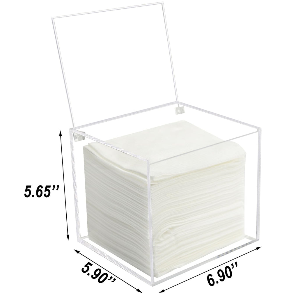 Disposable Face Towel Holder Storage Box Acrylic Facial Towels Container