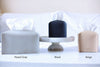 Carrot’s Den PU Leather Tissue Box Cover Holder, Bathroom Decor, Black
