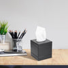 DSNMYO Industrial Style Tissue Box Cover, Tissue Holder, Square Box Covers,for bedrooms, Offices, bathrooms, Living Rooms etc.(Black)