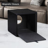 MEIBOOCH Square Tissue Box Cover with Magnetic Closure, Black