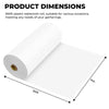 JHDZDHY 54 Inch X 300 Feet Plastic Table Cover Roll Premium Disposable Plastic Tablecloth for All Type/Shape Tables | Picnic, Party, Banquet, Birthdays, Weddings (White, 54 Inch X 300 Feet)