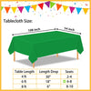 CXSAZRY 2Pcs Green Plastic Table Cloth, 54 x 108 Inch Rectangle Disposable Tablecloth for Birthday, Wedding, Picnic, Holiday Party