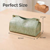 2 Rectangular Tissue Box Covers – Premium PU Leather,Embossed Faux Leather