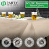 PARTY BARGAINS 5 Disposable Table Covers - 54" X 108" Ivory Table Cover, 3 Ply Paper & Plastic Tablecloth