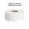 AmazonCommercial 2-Ply White Jumbo Roll Toilet Paper, 9 in, Septic Safe, Compatible with Universal Dispensers, FSC Certified, 1000 Feet Per Roll (Pack of 12)