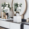 SILUT Shiny White Square Acrylic Tissue Box Cover