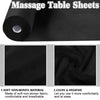 Buryeah Disposable Massage Table Roll 32"x71" Spa Bed Sheets,Black,2 Rolls