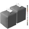 Tclouda Tissue Box Cover for PU Leather, Modern Simple Solid Color Holder Square Tissue Bag, Ideal for Bathrooms,Office,Car,Outdoor Tent,Dining Table,5"X5"X5", Double Charcoal