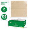 QingYa Unbleached Bamboo Facial Tissues 2 ply - 12 Boxes of 100% Natural, Hypoallergenic, 134 Sheets per Box, FSC Certified, Eco - Friendly, Ultra - Soft & Gentle for Everyday Home and Office Use