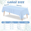 RuiYok 4 Pcs Light Blue Tablecloth 54 X 108 Inch Disposable Plastic Blue Tablecloths Waterproof Table Cloth Rectangular Table Cover for Boy Birthday Baby Shower Outdoor Picnic Party Decorations