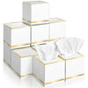 Fourluoo 12 Pack Facial Tissues Cube Boxes Face Box 600 Sheets 3 ply Soft Paper Square Tissues Bulk for Car Pocket Toilet Household Bedroom Family(White)
