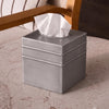 Monarch Abode Tissue Box Cover Square – Handcrafted Border Embossed Pewter Metal Tissue Holder Box for Bathroom Accessory, Aesthetic Decorative Facial Napkin Cube for Modern Home Decor